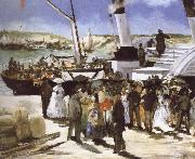 Edouard Manet The Departure of the folkestone Boat France oil painting artist